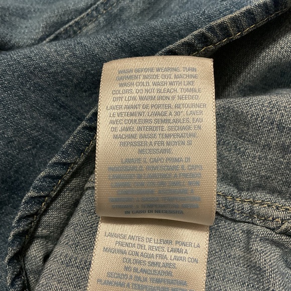 Ralph Lauren Baby Girl Chambray Denim Pintuck Shirt Long Sleeve - Picture 9 of 9